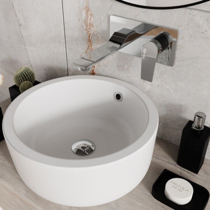 фото Смеситель для раковины wasserkraft lopau 3230, встраиваемый, однорычажный, латунь, хром