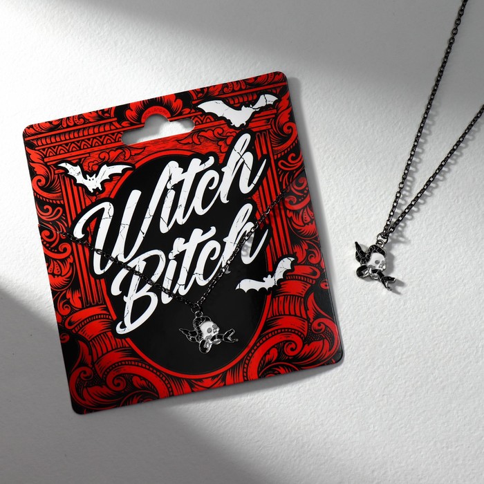 фото Подвеска на цепочке "witch" 9 х 12,4 см art beauty