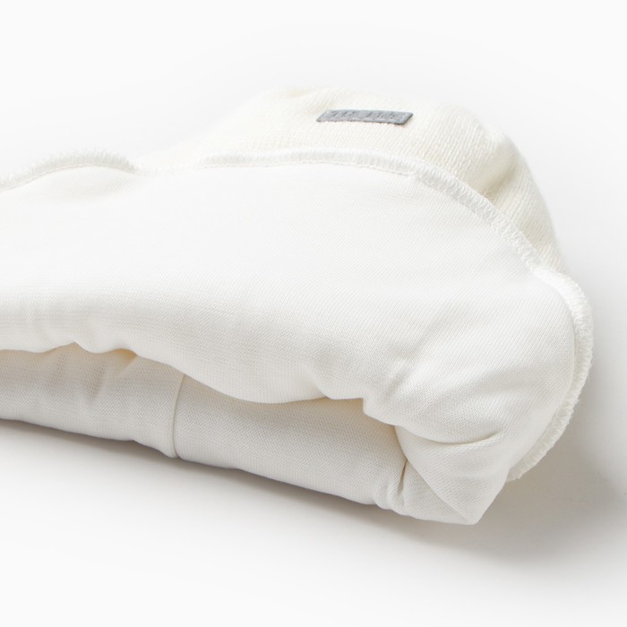 фото Шапка-шлем детский, цвет молочный, размер 52-54 мегашапка