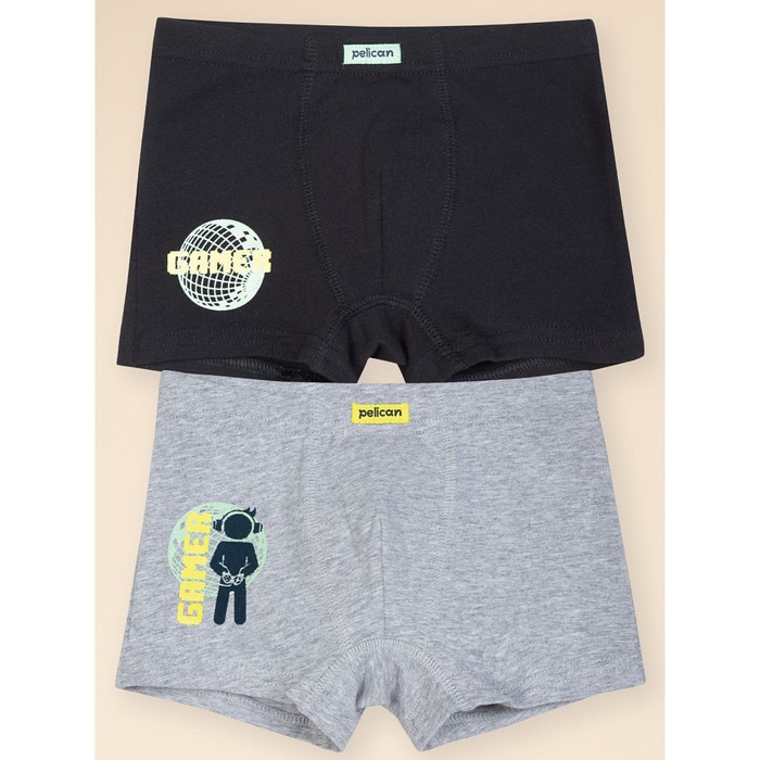 Трусы для мальчиков, рост 122 см, цвет чёрный, серый, 2 шт
Трусы для мальчиков, рост 122 см, цвет чёрный, серый, 2 шт