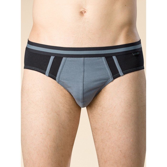 фото Трусы мужские, размер 46, цвет серый, чёрный, 2 шт pelican