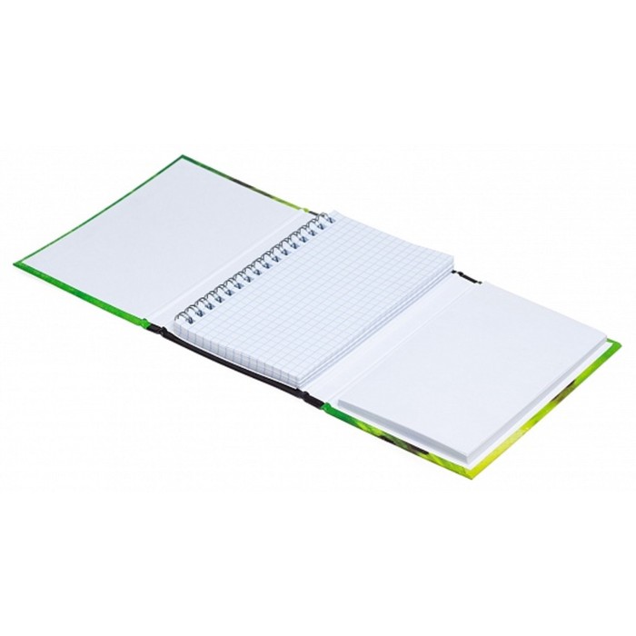 фото Записная книжка а6, 80 листов+50 листов, на гребне, "котята", твёрдая обложка, с клапаном на резинке, блок 60г/м2 hatber