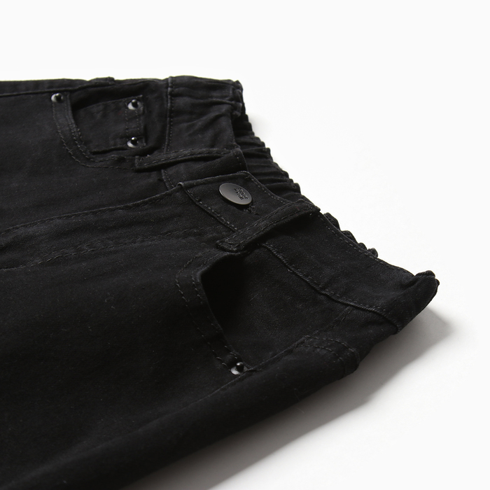 фото Джинсы для девочек, цвет чёрный, рост 110 см veresk