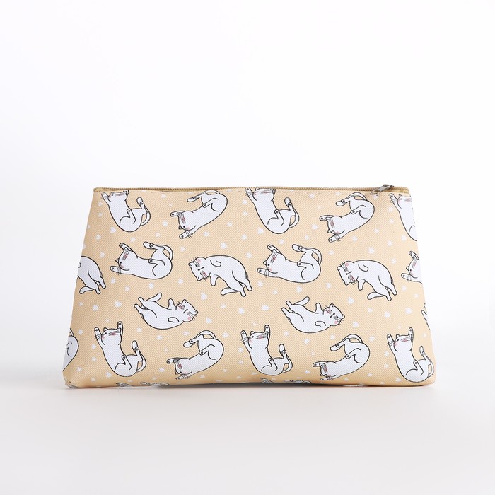 фото Косметичка на молнии, цвет жёлтый