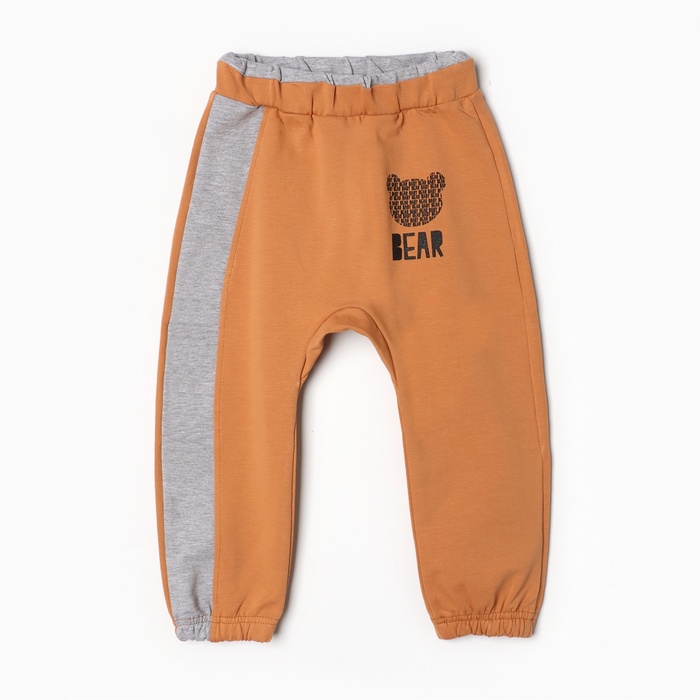 фото Комплект детский (толстовка, брюки) , цвет коричневый, рост 86 см bonito