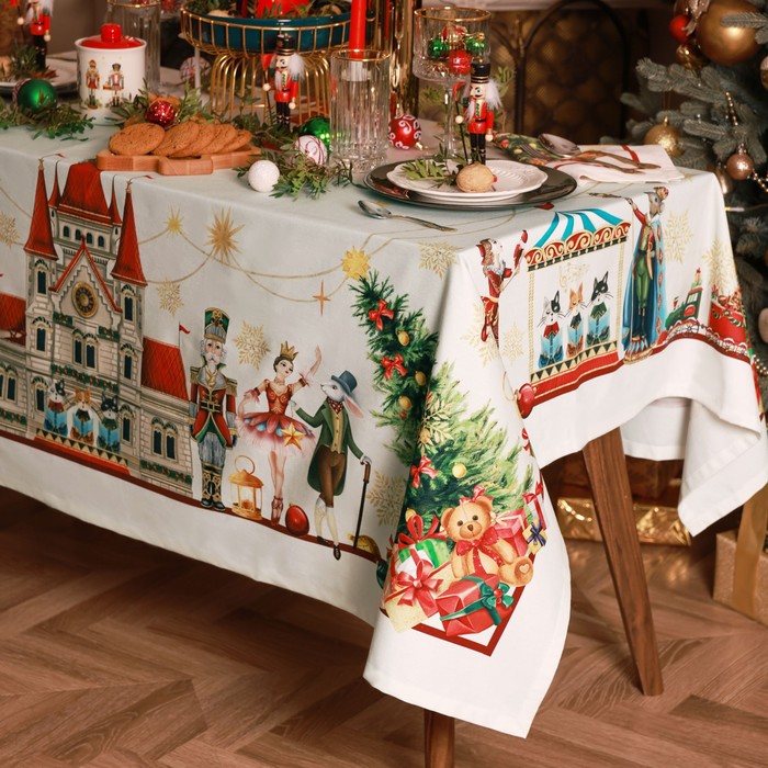 фото Скатерть этель «щелкунчик», 110х150 см, с вгмо, 100% хл, саржа 190 г/м2