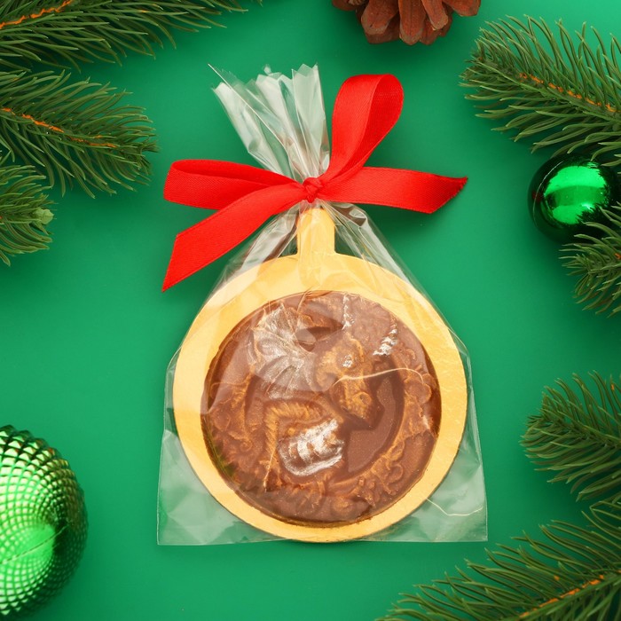 Фигура из молочного шоколада "Медаль с драконом", 40 г ± 5 %
Фигура из молочного шоколада "Медаль с драконом", 40 г ± 5 %