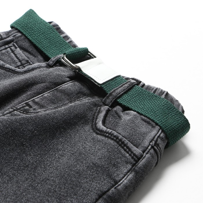 фото Джинсы для мальчика, начёс, цвет серый, рост 80 см veresk