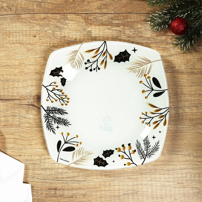 фото Тарелка квадратная «время чудес», 20 см дорого внимание