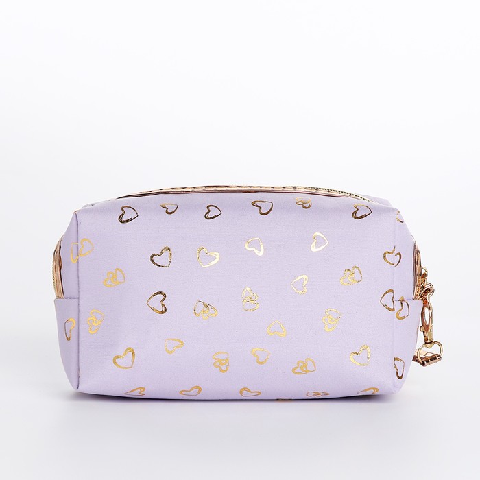 фото Косметичка на молнии, цвет сиреневый