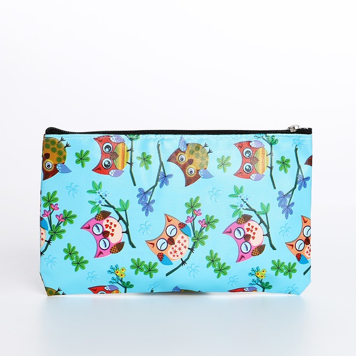 фото Косметичка на молнии, цвет голубой
