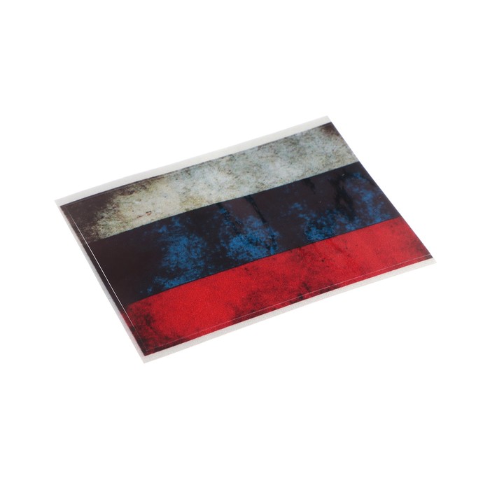 фото Наклейка на авто "флаг россии", 12×7 см