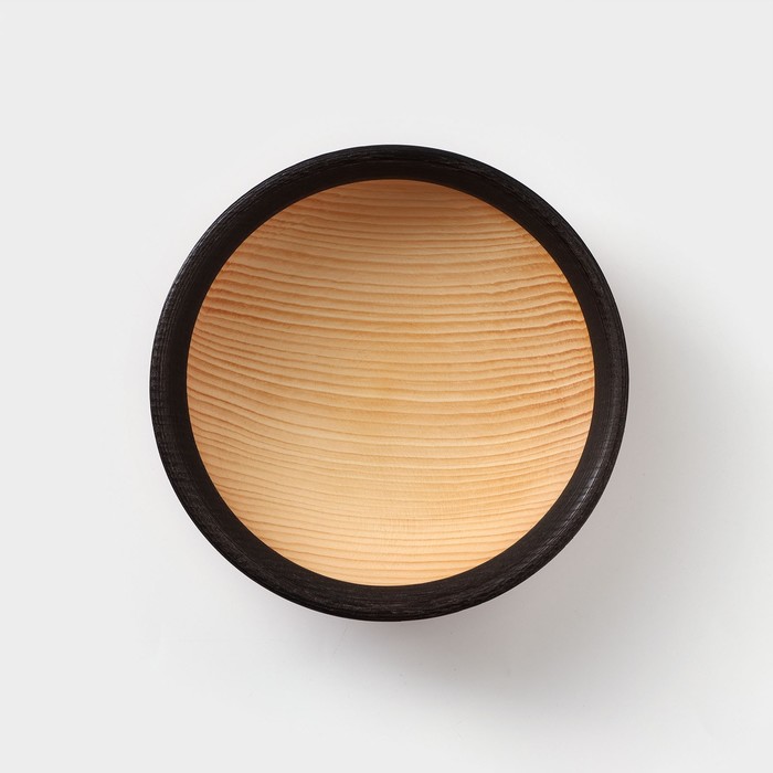 фото Тарелка деревянная глубокая mаgistrо, 18 см, 500 мл, из цельного массива кедра magistro