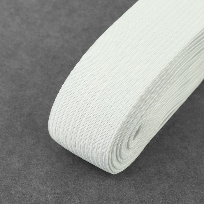 фото Резинка вязаная, 30 мм, 10 ± 0,5 м, цвет белый арт узор