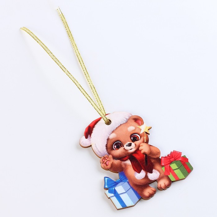 фото Новогодняя подвеска «мишутка» лесная мастерская
