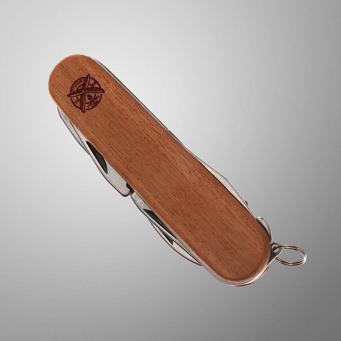 фото Нож перочинный stinger, 13 функций, рукоять - древесина сапеле, 9 см