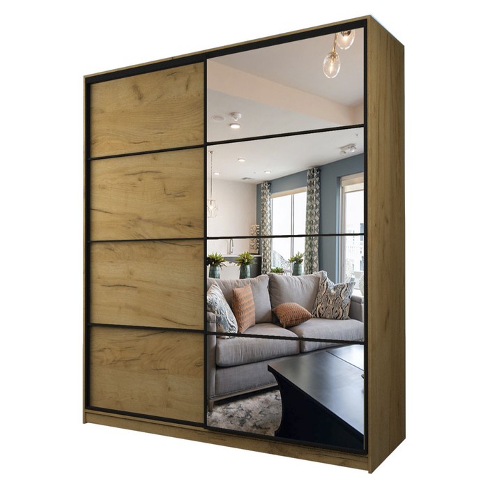 Шкаф-купе 2-х дверный Max 2/15, 2200×600×2300 мм, зеркало, цвет дуб крафт золотой
Шкаф-купе 2-х дверный Max 2/15, 2200×600×2300 мм, зеркало, цвет дуб крафт золотой
