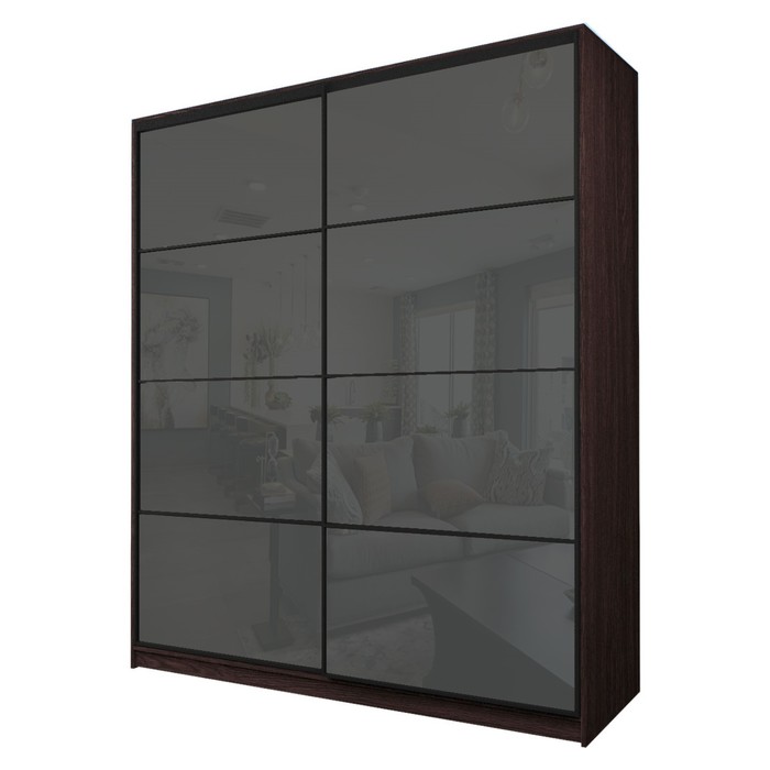 Шкаф-купе 2-х дверный Max 2/22, 2200×600×2300 мм, цвет венге / стекло тёмно-серое
Шкаф-купе 2-х дверный Max 2/22, 2200×600×2300 мм, цвет венге / стекло тёмно-серое