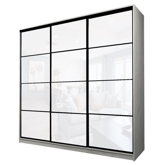 Шкаф-купе 3-х дверный Max 2/222, 2400×600×2300 мм, цвет дуб крафт белый / стекло белое
Шкаф-купе 3-х дверный Max 2/222, 2400×600×2300 мм, цвет дуб крафт белый / стекло белое