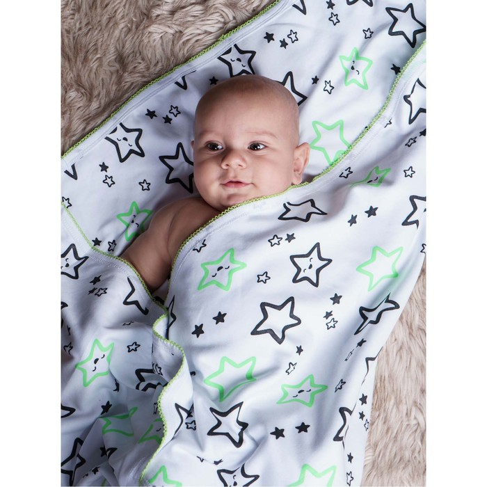 Плед Планетки Звезды 87х100см, салатовый, интерлок, 175 г/м, хл 100% 
Плед Планетки Звезды 87х100см, салатовый, интерлок, 175 г/м, хл 100%