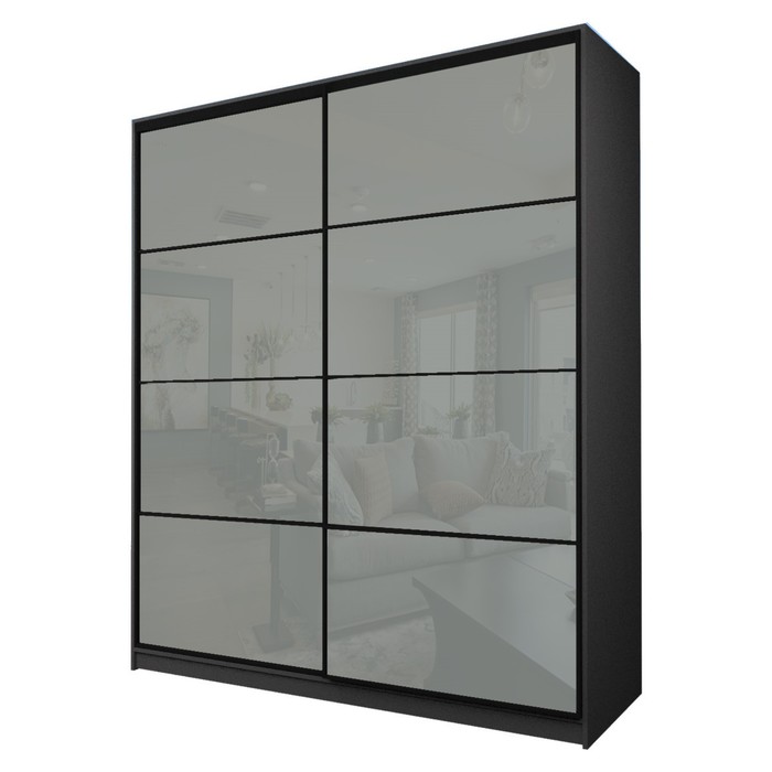 Шкаф-купе 2-х дверный Max 2/22, 2200×600×2300 мм, цвет графит / стекло светло-серое
Шкаф-купе 2-х дверный Max 2/22, 2200×600×2300 мм, цвет графит / стекло светло-серое