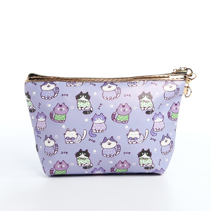 фото Косметичка на молнии, цвет сиреневый