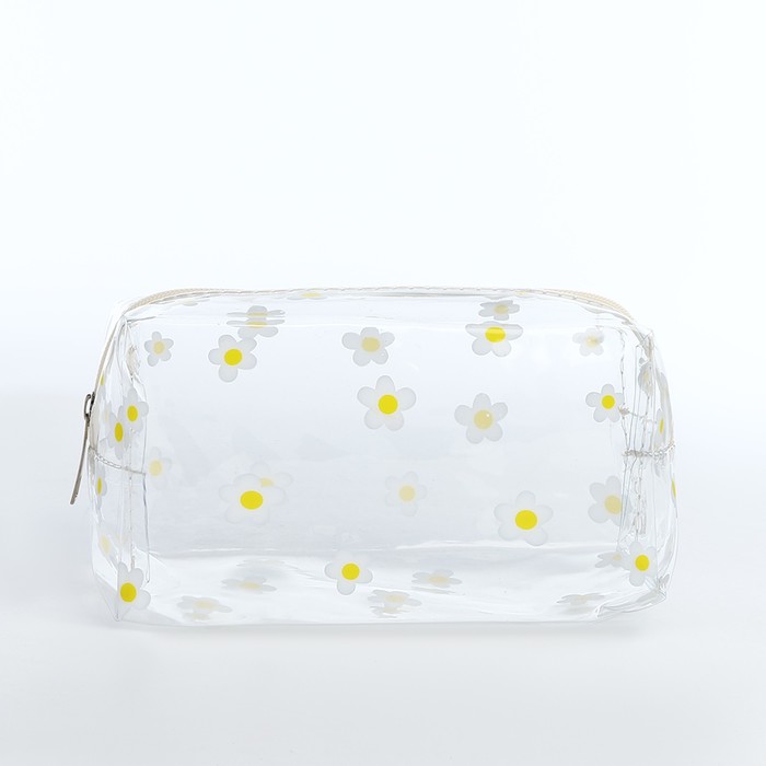 фото Косметичка на молнии, цвет прозрачный/белый
