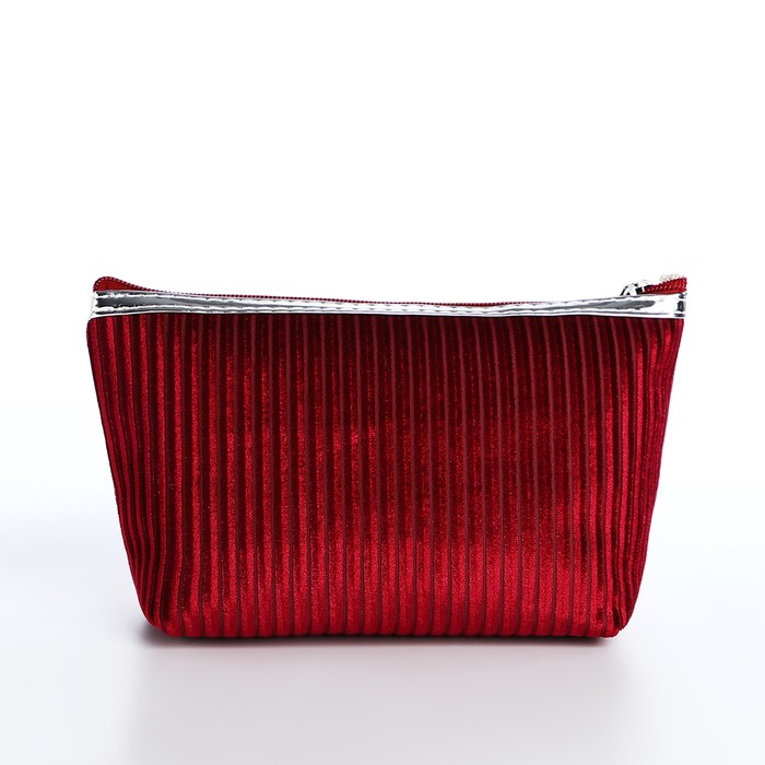 фото Косметичка на молнии, цвет бордовый
