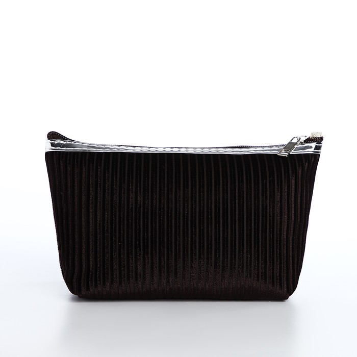 фото Косметичка на молнии, цвет коричневый