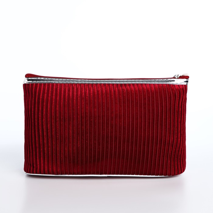 фото Косметичка на молнии, цвет бордовый