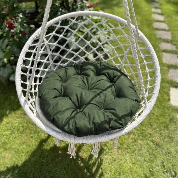 фото Подушка для качелей «вилли», диаметр 60 см, цвет хаки pasionaria