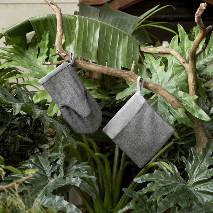 фото Прихватка-варежка «ибица», размер 14х26 см, цвет тёмно-серый pasionaria