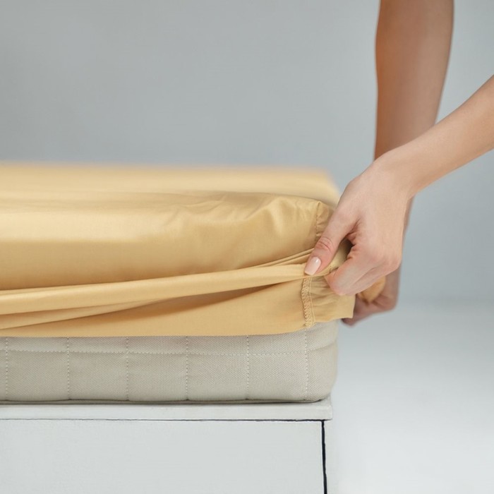 фото Простыня на резинке «ферги», размер 200х160х25 см, цвет бежевый pasionaria