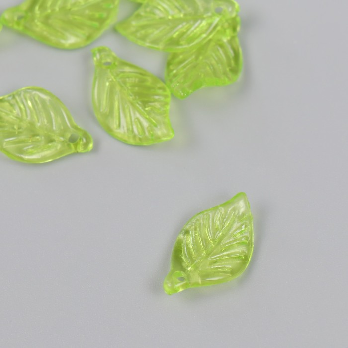 фото Подвеска "листики" пластик 1х2 см