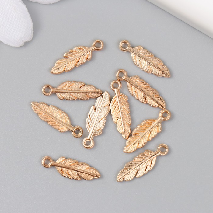 фото Подвеска "перо" золото 0,5х1,5 см