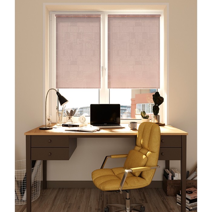 фото Штора рулонная «акцент», 90х175 см, цвет миндаль legrand