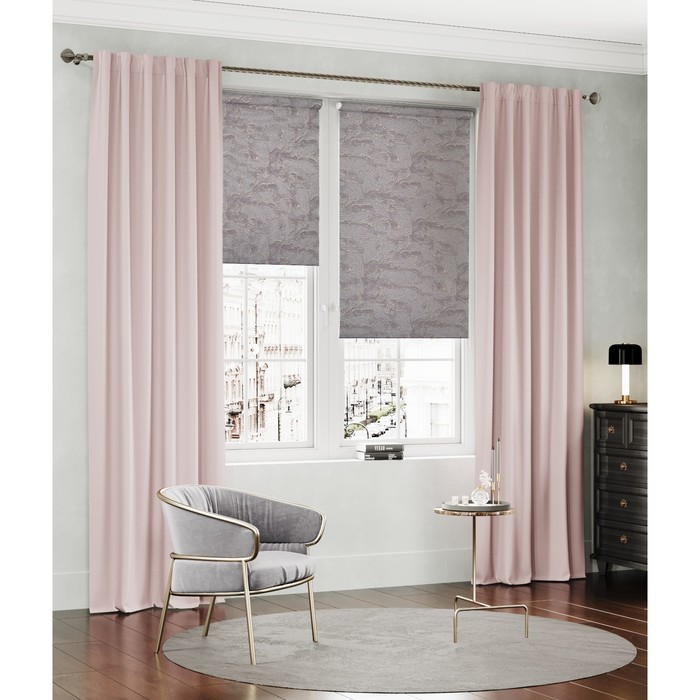 фото Штора рулонная «марбель», 52х175 см, цвет лиловый legrand