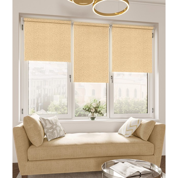 фото Штора рулонная «мозаика», 38х175 см, цвет крем legrand