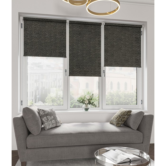 фото Штора рулонная «мозаика», 57х175 см, цвет венге legrand