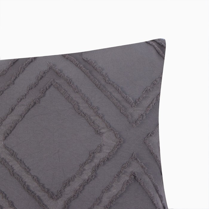фото Чехол на подушку "этель" ромб 42*42 см, серый