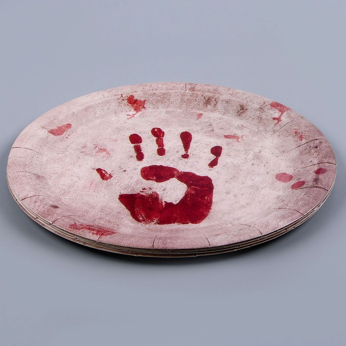 фото Тарелка бумажная «счастливого хэллоуина», в наборе 6 шт. страна карнавалия