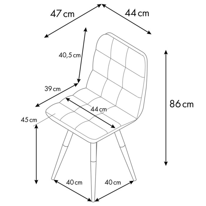фото Стул обеденный polini home berlin sm, цвет бежевый-чёрный