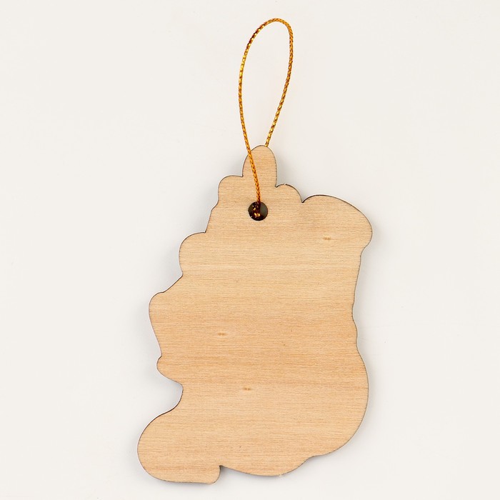 фото Подвеска новогодняя деревянная «снеговик и лисёнок» со скретч-слоем лесная мастерская