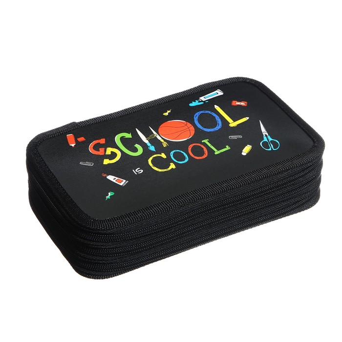 фото Пенал 3 секции, 125 х 205 мм х 55 мм, calligrata 30п26/3 "school", ламинированный картон