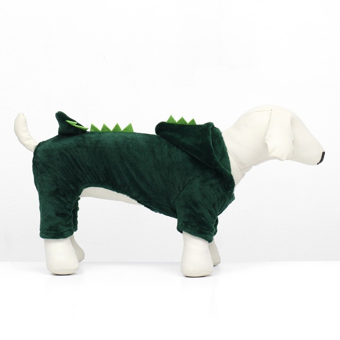 фото Комбинезон "дракоша" с капюшоном, размер 2xl (дс 45 см, ош 45 см, ог 55 см), зелёный