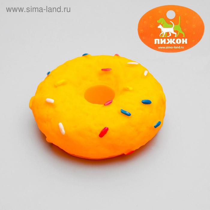 Игрушка пищащая "Пончик" для собак, 8,5 см, микс цветов
Игрушка пищащая "Пончик" для собак, 8,5 см, микс цветов