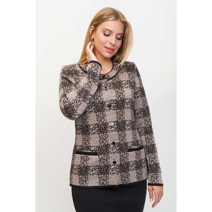 Жакет женский, размер 50, цвет бежевый
Жакет женский, размер 50, цвет бежевый