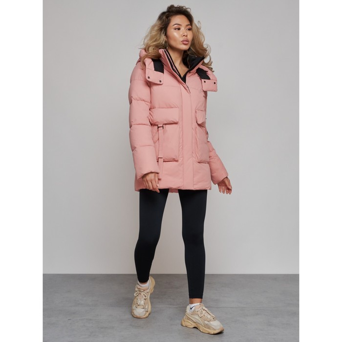 фото Куртка зимняя женская, размер 50, цвет розовый mtforce