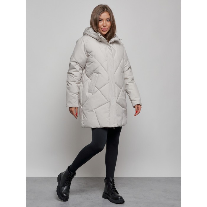 фото Куртка зимняя женская, размер 52, цвет светло-серый mtforce