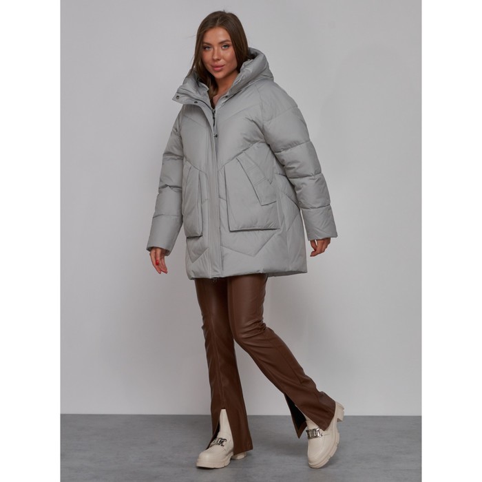 фото Куртка зимняя женская, размер 54, цвет светло-серый mtforce